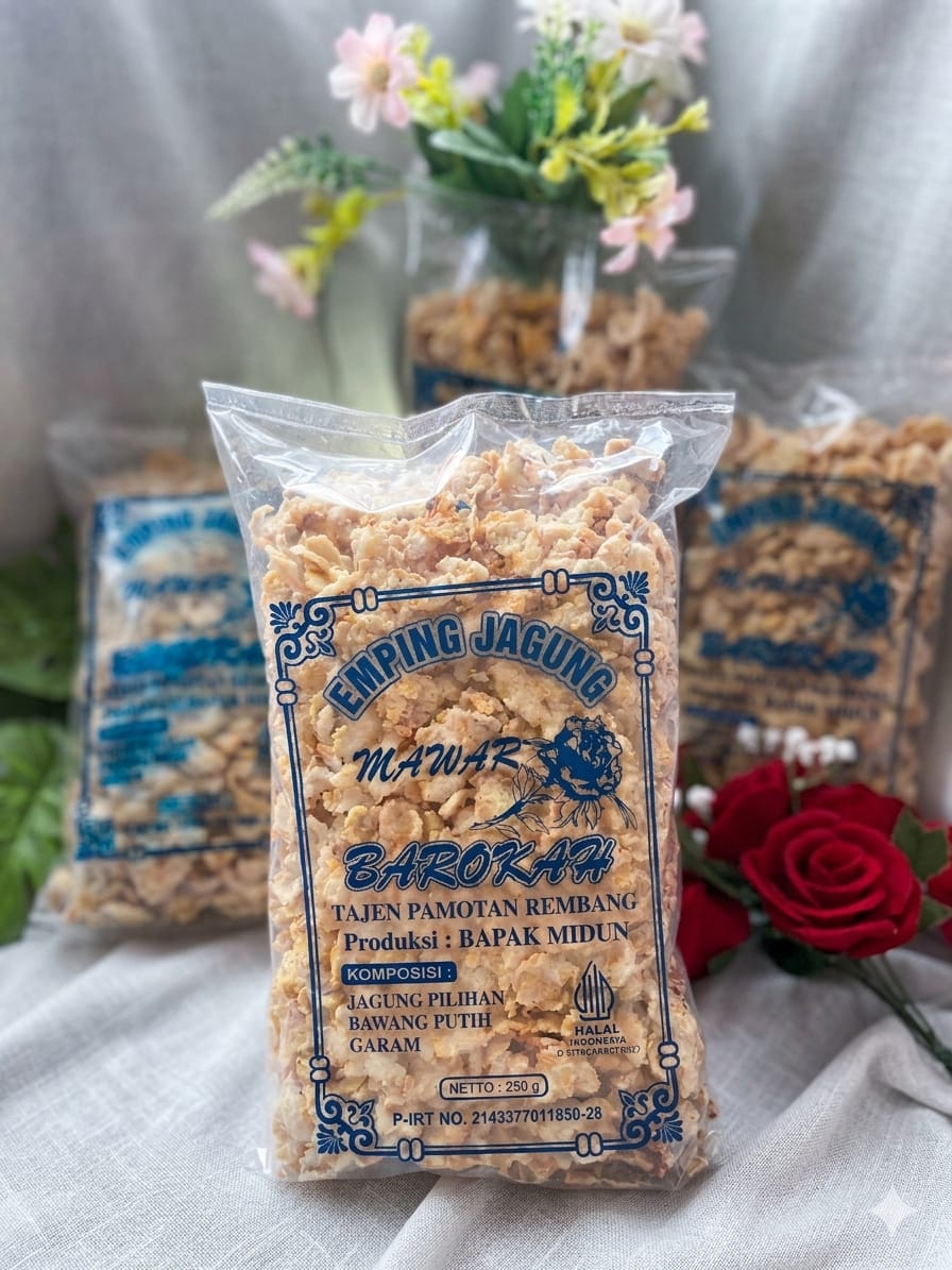 Emping Jagung Ukuran 250 gram